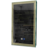 Specchio LED Verticale | Pulsanti touch | Funzione anti-appannamento | Luce bianca calda - Reyze Serie Simetria Modello 4